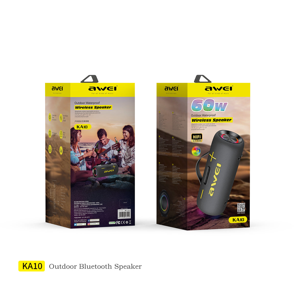 Awei KA10 Bass Lights Bluetooth Speaker