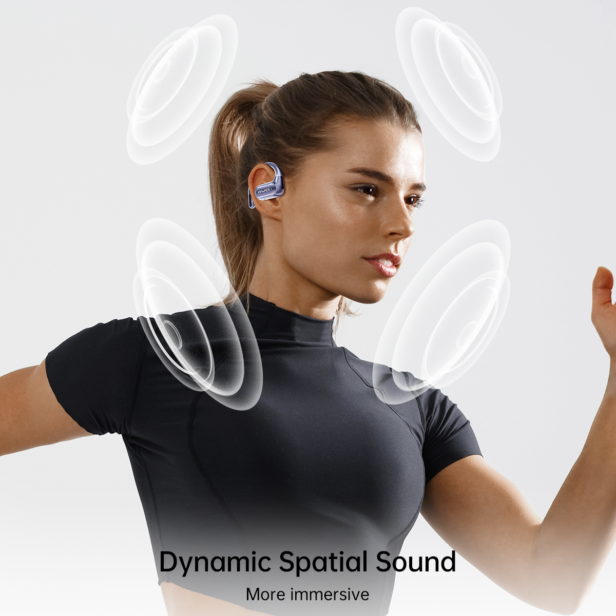 Auriculares deportivos inalámbricos estéreo de alta fidelidad con Bluetooth 5.3 y conducción aérea Awei T93