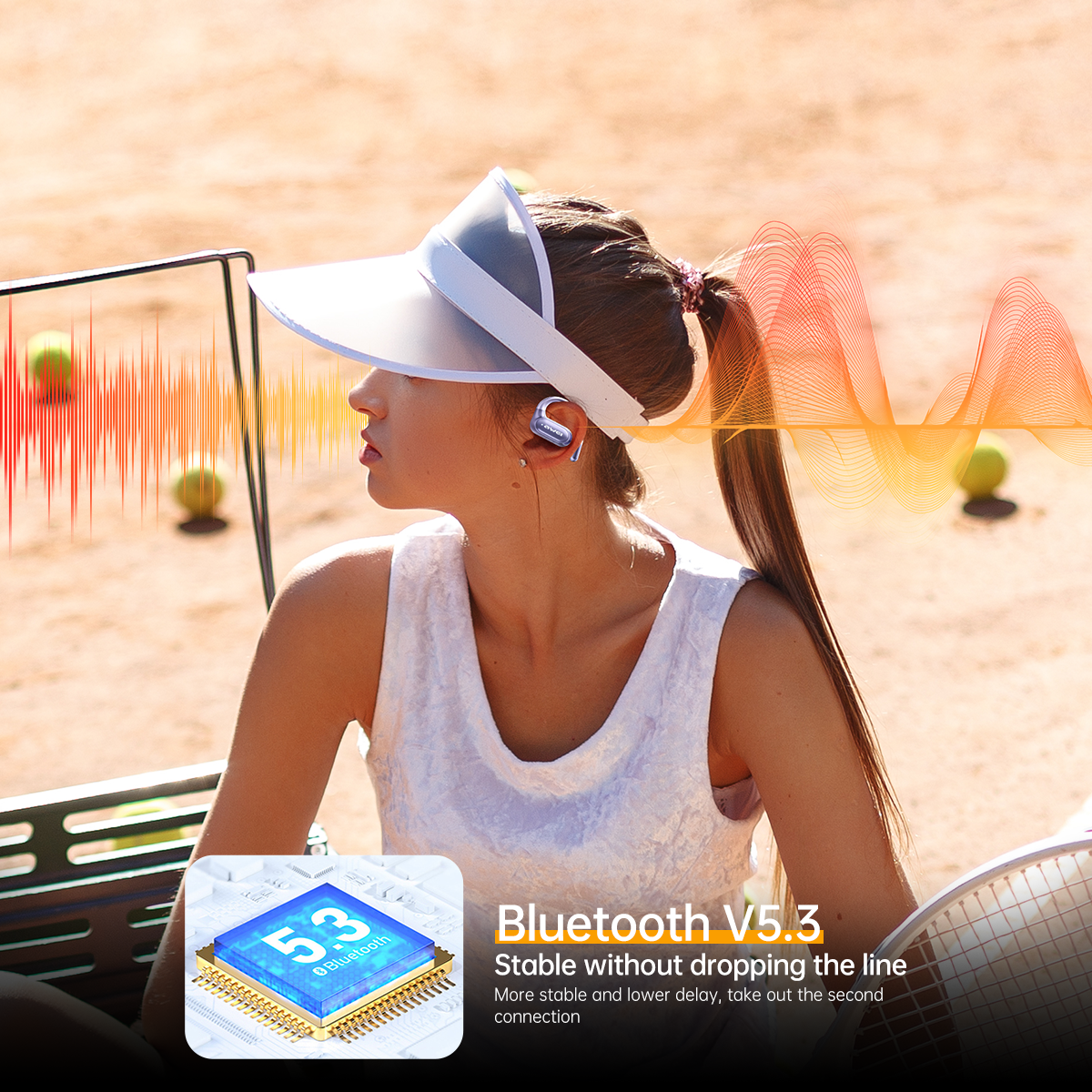 Auriculares deportivos inalámbricos estéreo de alta fidelidad con Bluetooth 5.3 y conducción aérea Awei T93