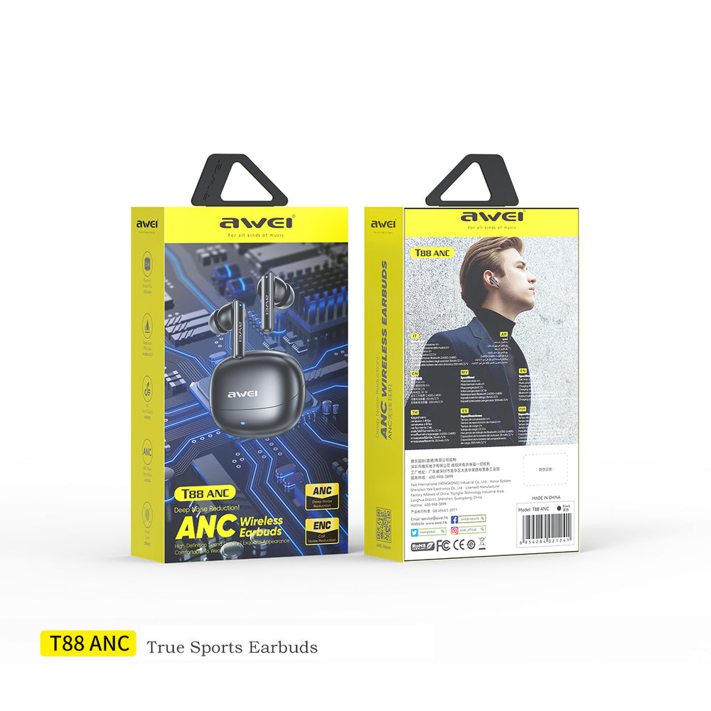Auriculares inalámbricos AWEI T88 ANC Auriculares TWS