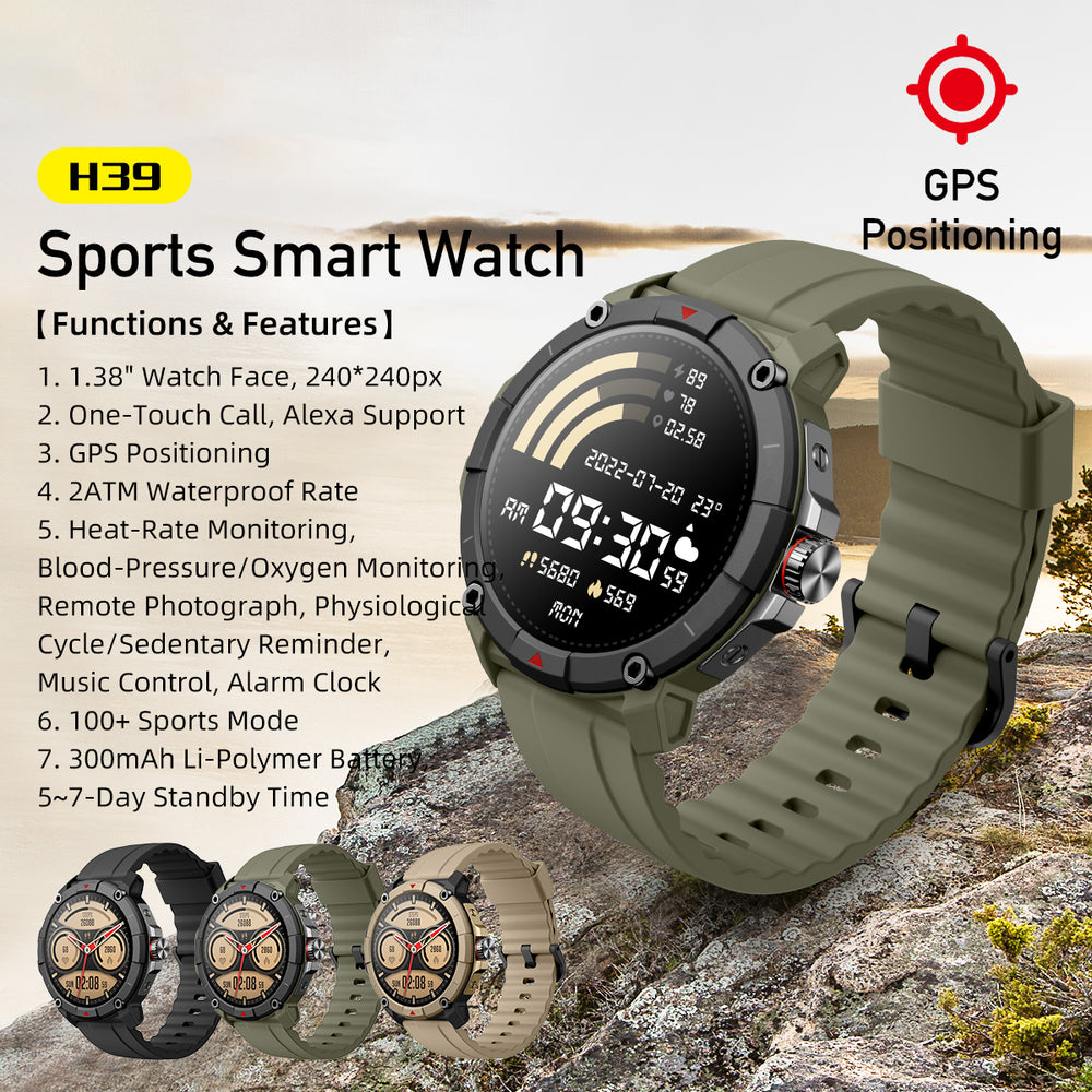 Reloj inteligente deportivo GPS resistente al agua AWEI H39