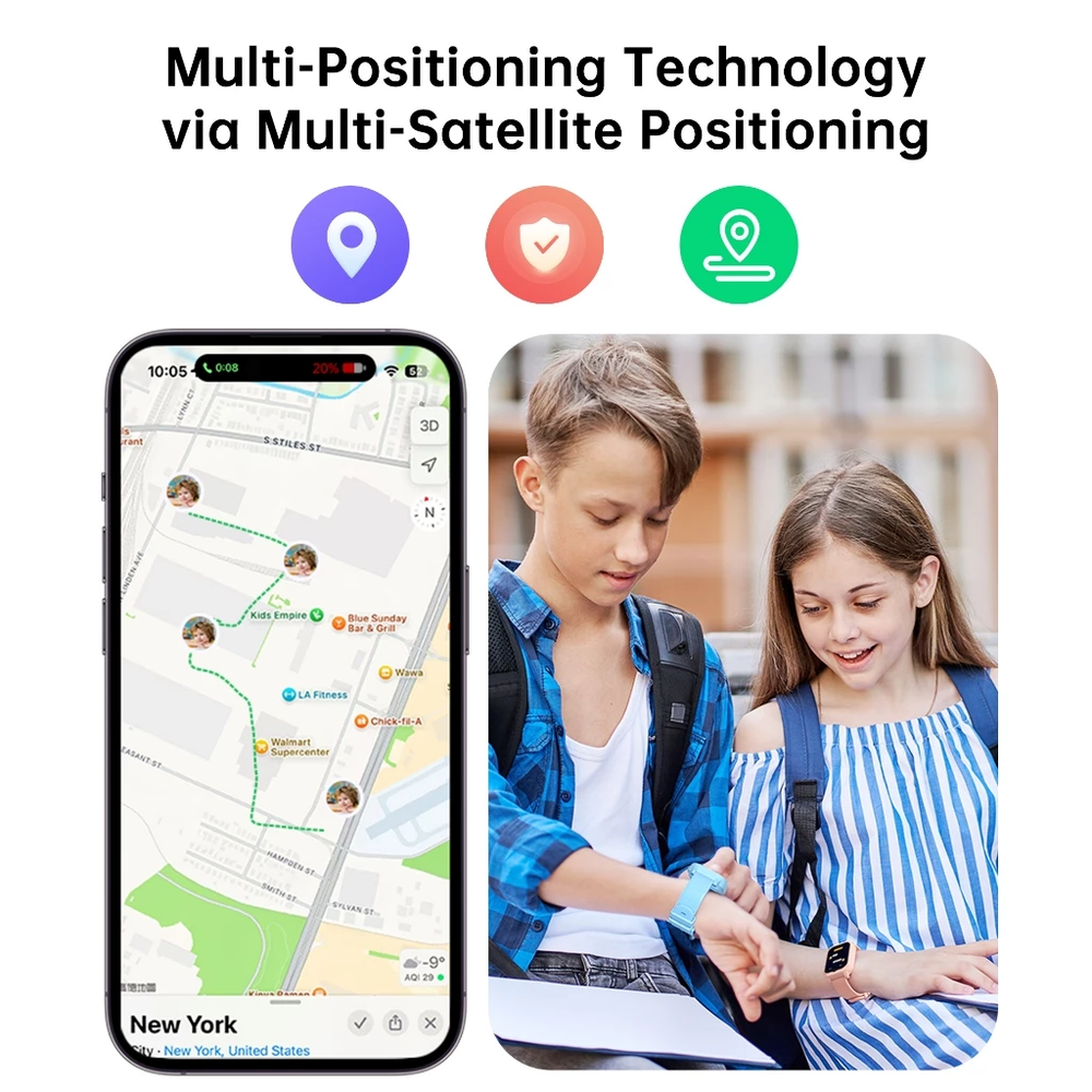 Awei H29 Reloj inteligente para niños con tarjeta SIM y rastreador GPS